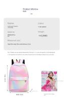 Nueva Moda Mochila Tres Piezas Casual Para Estudiantes Bolsa De Almuerzo Escolar Tres-en-un Bolsa De Hombro Estilo Campus - details 0