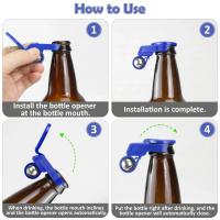 Tapa De Botella Automática De Plástico Antideslizante Diseño Ahorrador De Esfuerzo Para Cerveza Reutilizable En Colores Variados - details 3