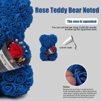 Oso De Rosas Teddy Regalo Para Mamá Novia Cumpleaños Aniversario Valentines Day Mujer Juguete De Muñeco Artificial De Flores Rojas - details 22