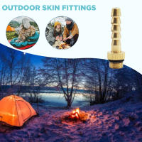 Adaptador De Válvula De Tanque De Gas Liso De Cobre Para Estufas De Camping 1-10 Piezas Conversión De Tubo Para Tanques LPG - details 3