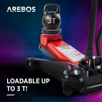 Arebos Gato hidráulico 3T con pedal, 2 caballetes, capacidad de carga de 3 toneladas, gato hidráulico para taller y aficiones - details 9