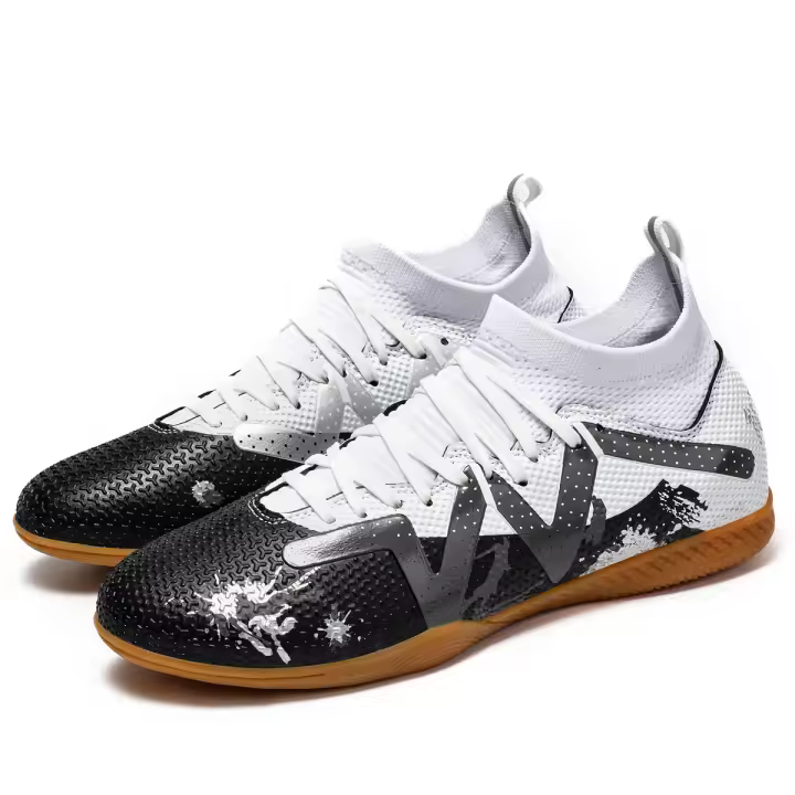 Zapatos De Fútbol Para Hombres Profesionales Indorresistentes De Suela De Goma Tallas True Fit Material Superior PU - 1
