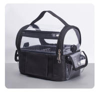 Bolsa De Maquillaje Transparente Organizador De Viaje Para Mujeres Bolsa De Higiene Personal Con Cierre De Cremallera Y Almacenamiento De Hombro - details 6