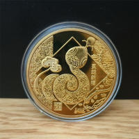 Moneda Commemorativa De Año Nuevo 2025 Serpiente Zodíaco Chino Medallas De Alivio 3D Coleccionables Monedas De Año Nuevo 1PCS - details 0