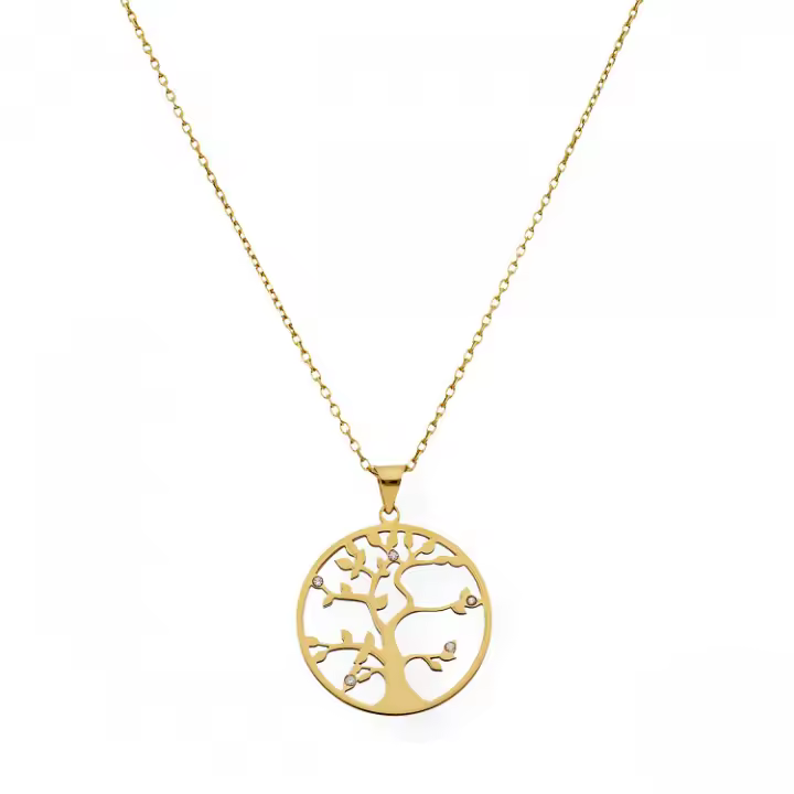 Castellano Joyeros - Colgante Árbol De La Vida en Oro 18K y Diamantes - Hecho a Mano - 1