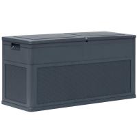 vidaXL Caja de almacenamiento de jardín 320 L y en color Gris/Antracita/Negro - details 1