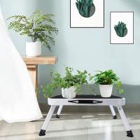 ARISE SHOP-Taburete plegable de metal con escalera portátil de 1 escalón, taburete plegable antideslizante con plataforma de goma antideslizante, taburetes de capacidad de 330 libras para adultos, niños, cocina, inodoro, baño, campamento, oficina, - details 0
