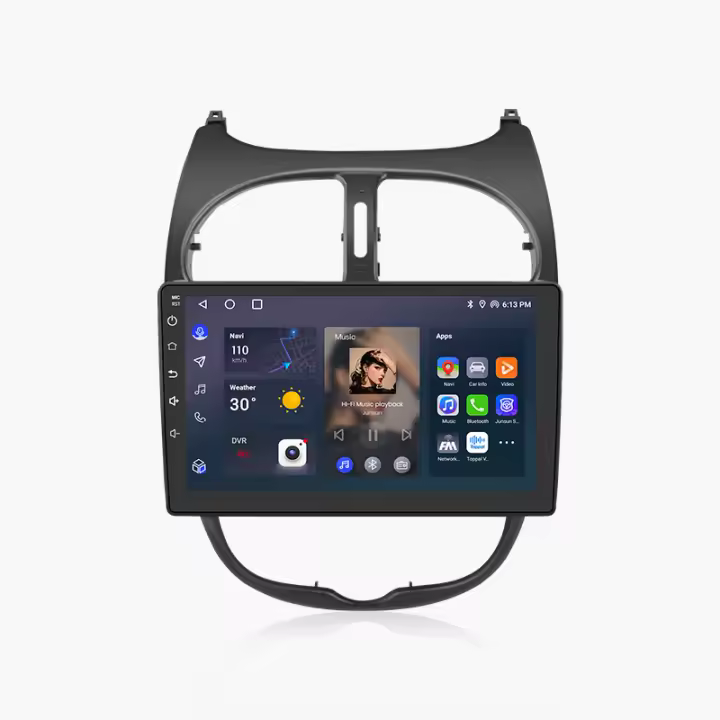 Junsun Android 13 Radio Para Peugeot 206 206CC 206SW 2001 2002 2003 2004 2005 2006 2007 2008 DSP Navegación GPS Reproductor Multimedia 2 DIN Inalámbrico CarPlay Android Auto Radio - 1