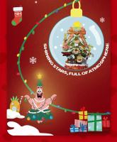 SpongeBob SquarePants Bloques De Construcción Árbol De Navidad Con Música Y Luz Juguete Educativo Para Niños Decoración De Escritorio Regalo Para Niños - details 3