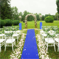 Carpetilla De Boda De Color Azul Real 1M/1.2M Para Exterior Decoración De Corredor No Tejida Para Ceremonia De Boda Fiesta Navidad - details 13