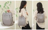 Mochila Multifuncional Antirrobo Para Mujer Casual Nylon Sólida Con Correa Desmontable Bolso Escolar De Moda Para Viajes - details 3