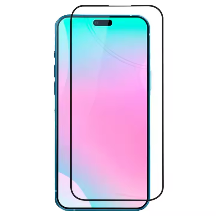 Actecom compatible con Iphone 14 Pro Max 6,7" Protector de pantalla Completo Negro Cristal Templado 2.5D 9H - 1