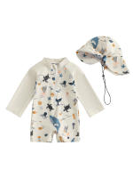 Traje de baño infantil manga larga con gorro - Tallas 70-80-90-100-110-120 cm - details 5