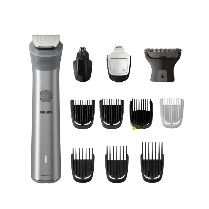 Philips Recortadora  All in One S5000 |12 en 1|Cara + Pelo + Cuerpo, Tecnología BeardSense; Peine ajustable 2x; 14 ajustes de longitud: 0,5 - 16 mm; 120 min  autonomía; Carga USB; Funda. (MG5940/15) - 1