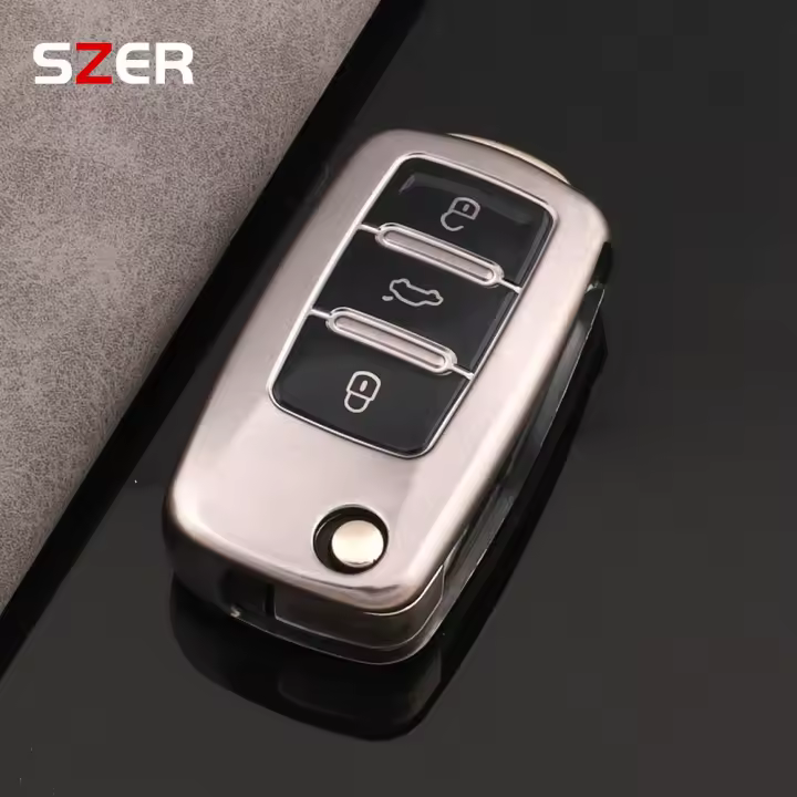 Nueva Funda De Llave De Coche TPU Para VW Volkswagen MK4 Bora Golf 4 5 6 Jetta Passat Polo Touran Skoda Seat Con 2 3 Botones - 1