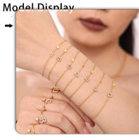 AZ Letra Collar pulsera pendientes Anillo Mujeres Romántico - details 4