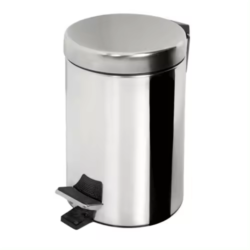 Papelera inox con pedal 9 Litros Plateado - 1