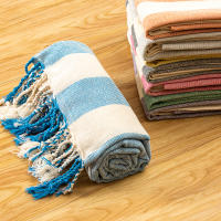 Toalla De Playa Turca YEUZLICOTTON Para Mujer Y Hombre Algodón Grande Absorbente De Seda Spa Hammam Regalo Ideal Técnica Tejida Rectangular Estilo Rayado - details 5