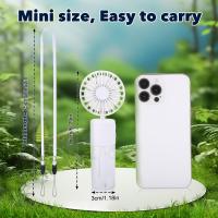 Mini Ventilador de mano con agua, Ventilador Portátil nebulizador,  Batería de Litio Recargable Ventilador Pequeño, humidificación silenciosa, 4 Velocidades Con 20ml de Agua de Enfriamiento en Spray para el Hogar Oficina Viajes al Aire Libre y Camping - details 6