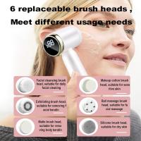 Cepillo de limpieza facial, KissDate 6 en 1, cepillo eléctrico para limpieza facial, recargable, IPX6, resistente al agua, exfoliante facial con 6 cabezales de cepillo, regalo para adolescentes, mujeres y hombres - details 6