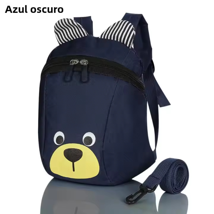Harnés De Seguridad Para Niños Con Correa Mochila Caminadora Antipérdida Con Dibujos Animados Mochila Infantil Con Cierre De Cremallera Material De Lona Y Poliéster - 1