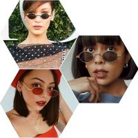 Gafas de Sol Ubiuo vintage pequeños y Redondos con Montura metálica FINA retro en colores pastel B2422 - details 3