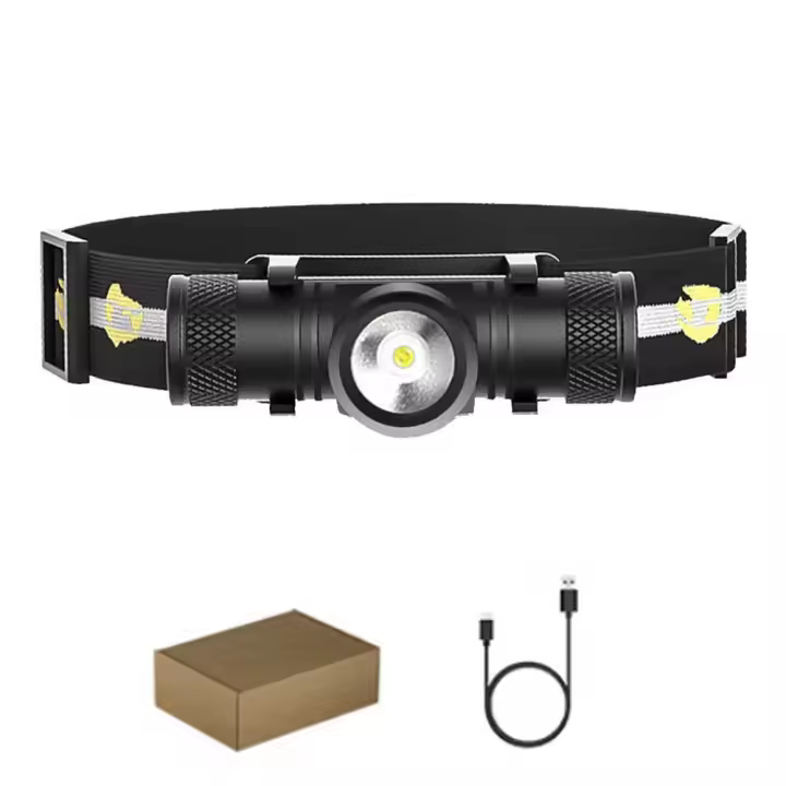 Linterna Frontal LED D10 D20 1000LM Recargable Tipo C USB Impermeable Torcha Frontal Para Camping Y Pesca Con Lente Zoomable - 1