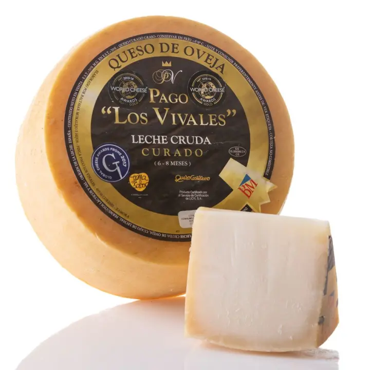 Queso Curado Puro de Oveja Pago Vivales: La Joya Gastronómica en 1/2 queso de 1,6kg Aprox, para Paladares Exigentes, donde la Tradición Artesanal y la Excelencia se Fusionan en un Sabor Inolvidable. - 1