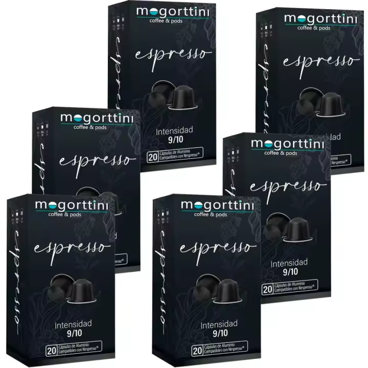 120 cápsulas Espresso Mogorttini  Compatibles con Nespresso. - 1