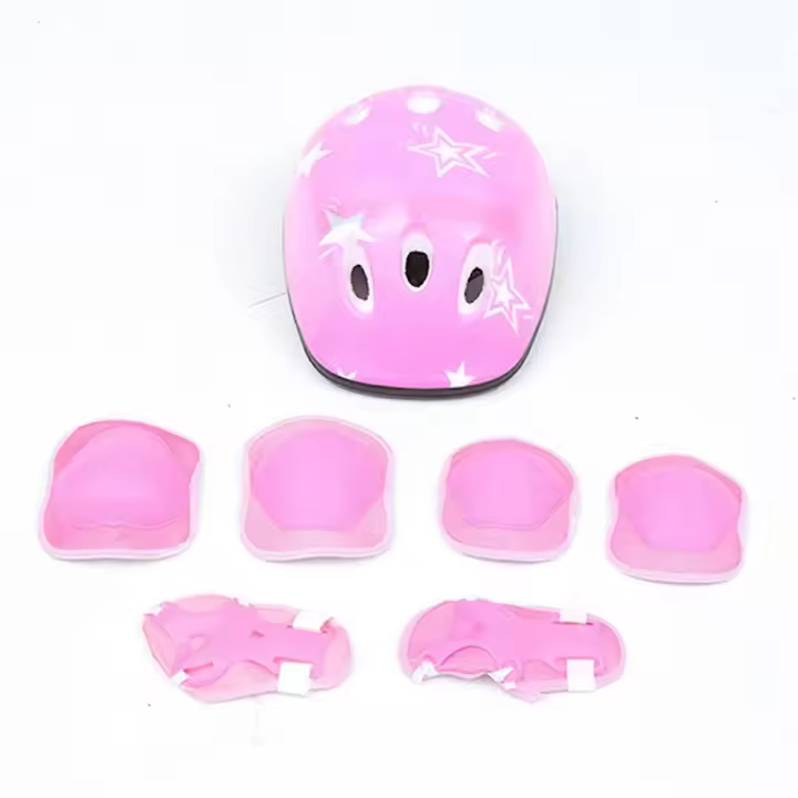 7Pcs/Set Children Kids Helmet Knee Elbow Pad Cycling Skate Bike Protecs - 1