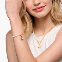 Thomas Sabo Colgante Charm Mujer Joy con piedra blanca chapado en oro 2007-565-13 - details 0
