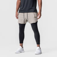 Nuevos Shorts Cortos Para Hombre Verano 2024 2-en-1 Casual Street Fitness Entrenamiento Secado Rápido Transpirable Running Shorts - details 14