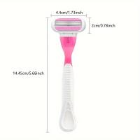 Cuchillas De Afeitar De Seguridad Para Mujer Set De Cabezales De Reemplazo 3 Capas Eliminación De Vello Bikini Belleza Afeitado - details 3
