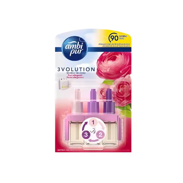 Ambi Pur 3Volution recambio ambientador Flores Elegantes 1 ud EL PRECIO INCLUYE 5 UNIDADES - 1