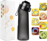 Flavored Water Bottle With 7 Flavour Pods Air Water Up Bottle Frosted Black 650ml Air Starter Up Set Water Cup For Camping Sport Kr - details 2