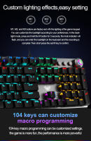Teclado Mecánico AULA F2088 Punk Keycap Retro 104 Teclas Con Perilla RGB Retroiluminación Teclado De Juegos Con Anti-ghosting Y Soporte Para Muñeca - details 4
