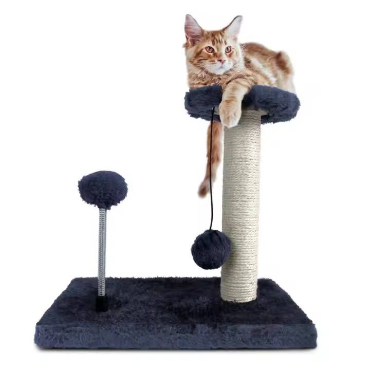 TIENDA EURASIA - Arbol para Gato con Poste Rascador de Sisal, Base Rectangular, 30x20x28cm, Juguete para Gatos - 1