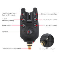Alarma De Pesca Ajustable 2 LEDs Resistente Al Agua Con Volumen Y Sensibilidad De Sonido Para Caña De Pescar - details 7