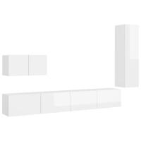 vidaXL Set de muebles de salón TV 4 piezas madera de ingeniería 30.5x30x110 cm, Mueble de Salon, Mueble TV, Mueble TV salon, Mesa de TV, Mueble tele - details 3
