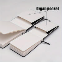 Cuaderno De Dibujo De Viaje Tamaño Medio Estilo Antiguo Cubierta De Cuero Grano Grueso Hojas De Pasta De Madera Para Dibujos Al Acuarela Portátil Para Dibujar Al Aire Libre - details 4