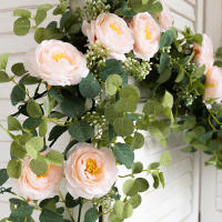 Guirnalda De Flores Artificiales De Rosas Para Boda Decoración De Hogar Y Habitaciones Arco De Jardín Primavera Otoño Planta Falsa De Vínculo - details 9