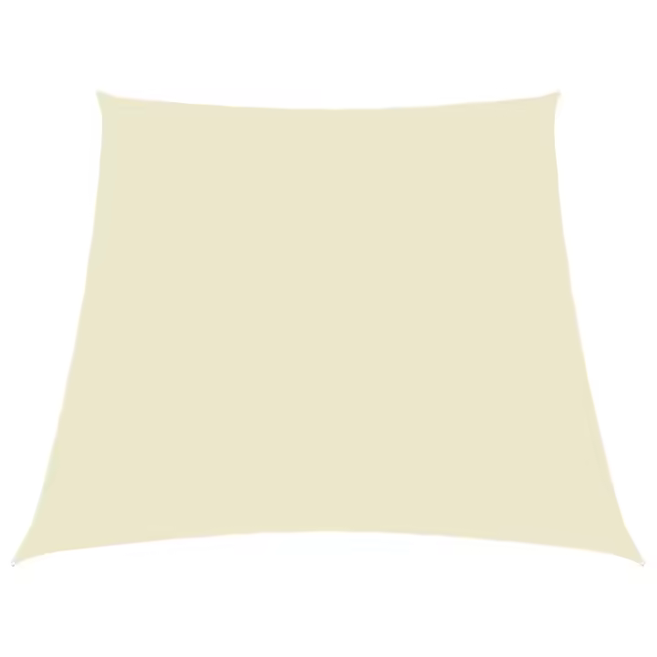 Toldo de vela trapezoidal de tela oxford color crema 3/5x4 m - 1