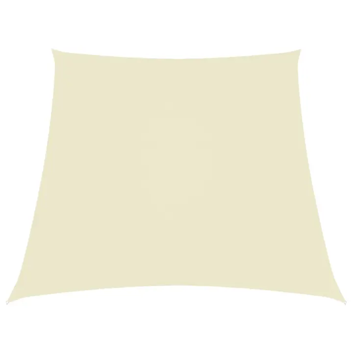 Toldo de vela trapezoidal de tela oxford color crema 3/5x4 m - 1