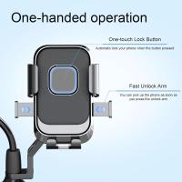 Soporte De Teléfono Para Bicicleta Universal 360° Giratorio Soporte De Manillar Para Motocicleta ATV Scooter Operación Con Una Mano GPS Clip - details 7
