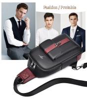 Bolsa De Hombro Para Hombre En Cuero Multi-funcional Deportiva Impermeable Para Correr Y Entrenar Bolsa Mensajera De Viaje Cruzable - details 2