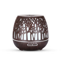 Sensor de Aceites Esenciales 400ml, Remote Control de humidificador ultrasónico sin BPA with Colores variables de Luz LED 3 temporizador para el hogar/yoga/Oficina/SPA-Madera Darkland - details 4