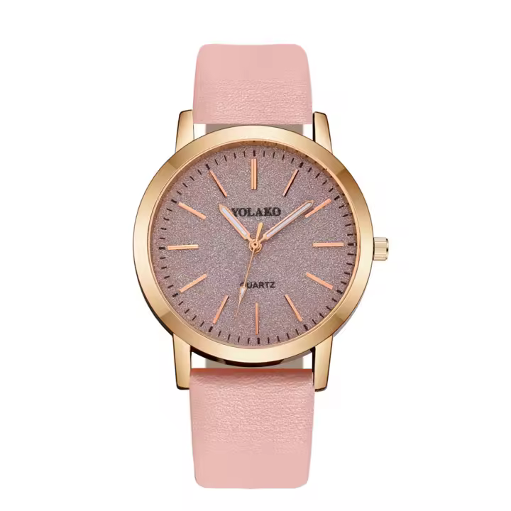 Reloj De Cuarzo Para Mujer En Cuero Moda Casual Con Movimiento De Cuarzo Material De La Correa De Cuero Y Caso De Aleación - 1
