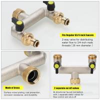 Divisor De Manguera Bidireccional 3/4 Pulgadas Aleación De Zinc Acero Inoxidable Para Jardinería Al Aire Libre Y Cuidado Del Césped - details 1
