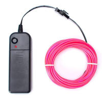Cable De Luz LED Multicolor Para Fiestas Navidad Danza DIY Trajes Iluminación Con Pilas AA 3m 5m Glow EL Wire Neón - details 1