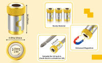 5 Pcs Anillos Magnéticos Para Destornilladores Eléctricos Bits De Destornillador De 1/4 Pulgada 6.35MM Herramientas De Reparación - details 1